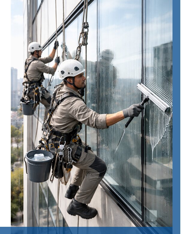 Мойка окон альпинистами в Воткинске от 4662 р. | ВЫСОТНИК-Втк