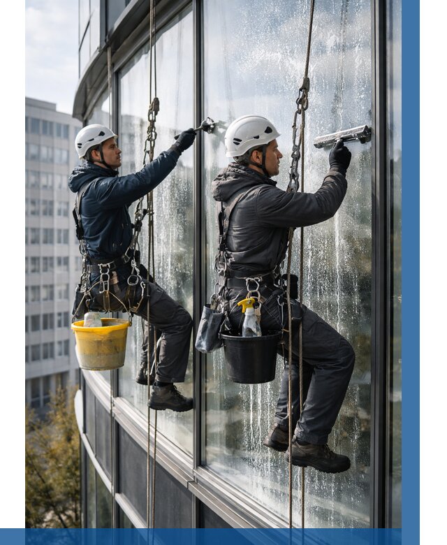Мойка панорамных окон в Воткинске от 363 р. заказать у ВЫСОТНИК-Втк