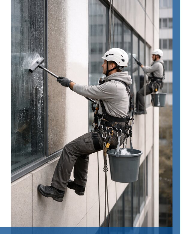 Мойка фасадов зданий в Воткинске под ключ от 363 р. | ВЫСОТНИК-Втк