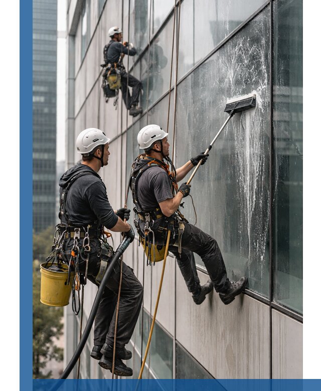Профессиональная высотная мойка фасадов зданий в Воткинске