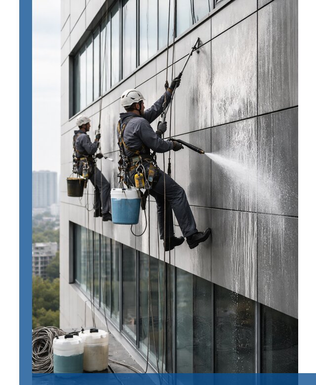 Профессиональная мойка вентилируемых фасадов в Воткинске