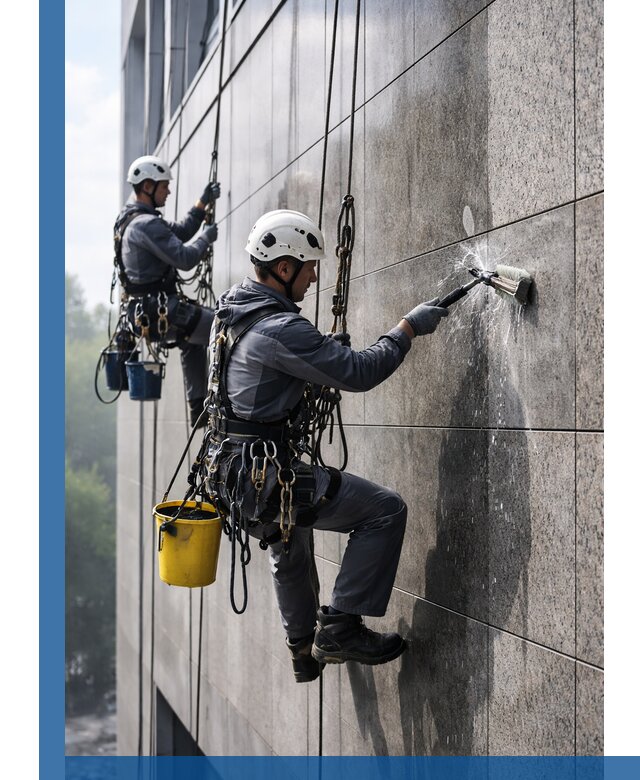 Профессиональная мойка фасада из керамогранита в Воткинске