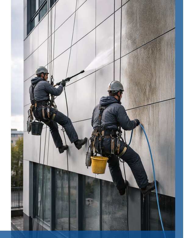 Мойка фасада из композита в Воткинске по цене от 311 р. | ВЫСОТНИК-Втк