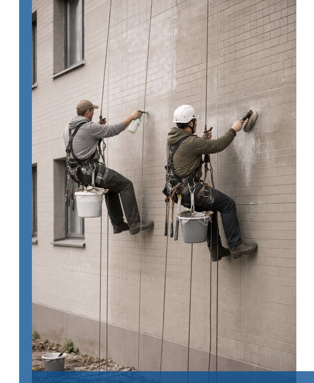 Удаление высолов с фасада зданий в Воткинске без повреждений и следов