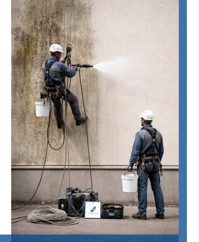 Очистка фасада от плесени в Воткинске от 311 р. | ВЫСОТНИК-Втк