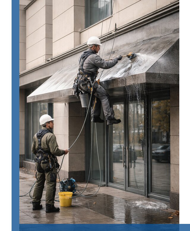 Профессиональная мойка козырьков и навесов в Воткинске