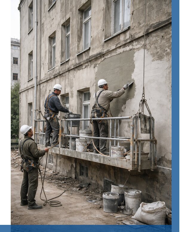 Капитальный ремонт фасада в Воткинске от 4351 р. | ВЫСОТНИК-Втк