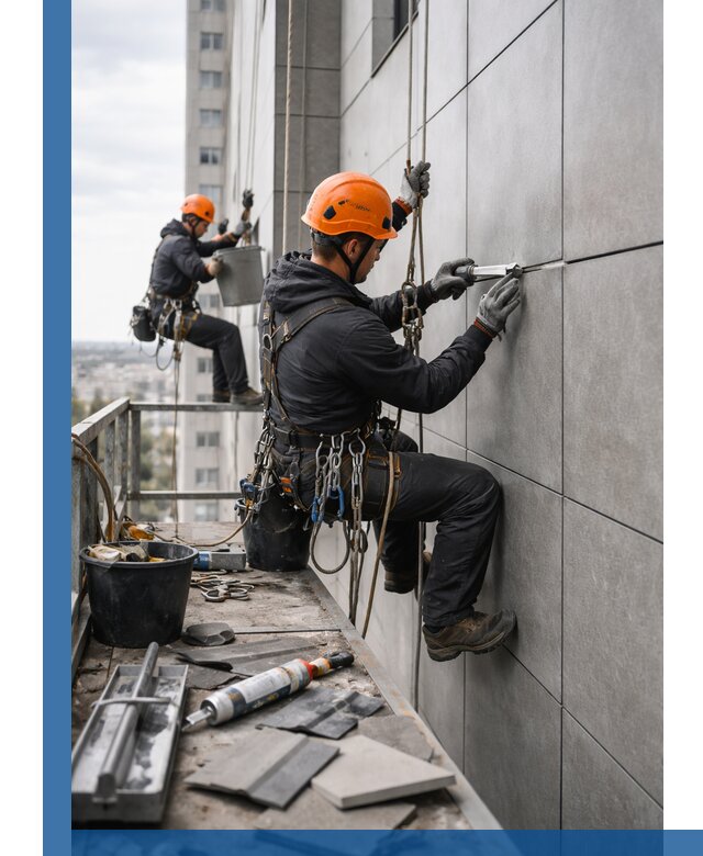 Профессиональный ремонт фасада из керамогранита в Воткинске