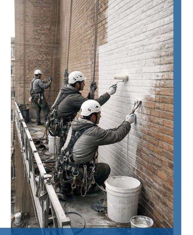 Покраска кирпичного фасада в Воткинске от 363 р. | ВЫСОТНИК-Втк