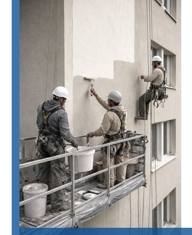 Покраска оштукатуренного фасада в Воткинске под ключ с гарантией