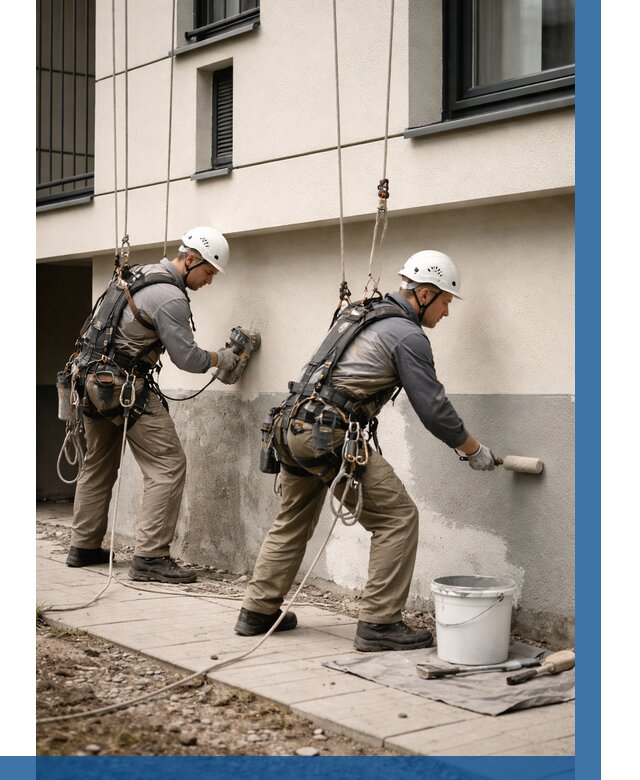 Окраска цоколя здания в Воткинске от 466 р. под ключ | ВЫСОТНИК-Втк