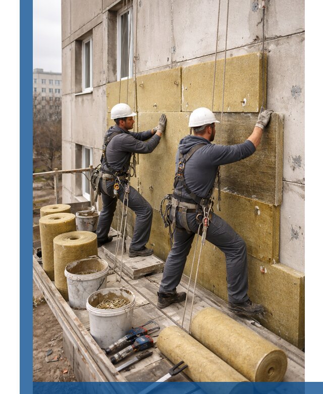 Утепление фасада минватой в Воткинске под ключ с гарантией