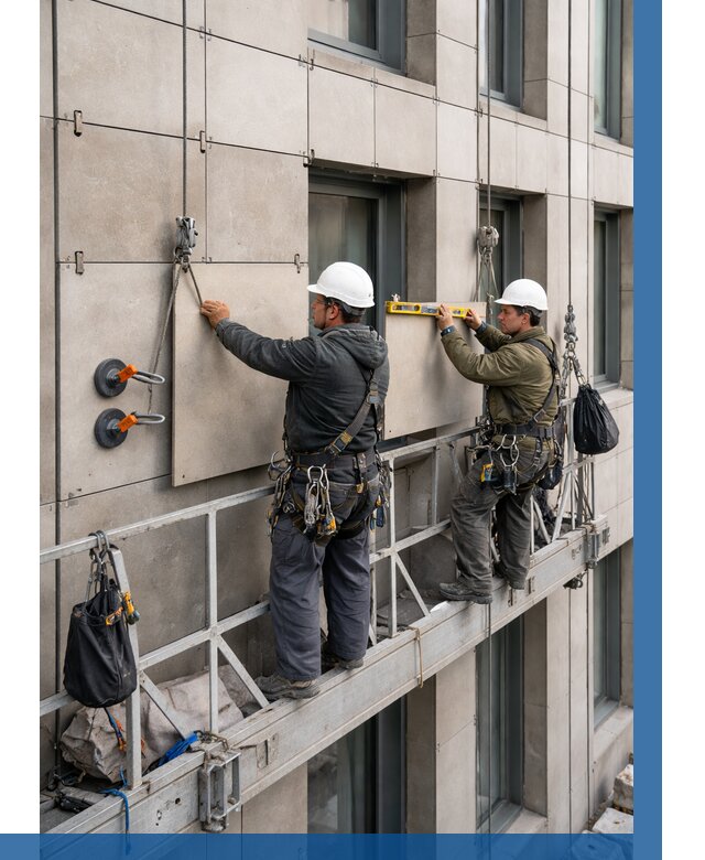 Монтаж керамогранита на фасад в Воткинске от 2590 р. | ВЫСОТНИК-Втк