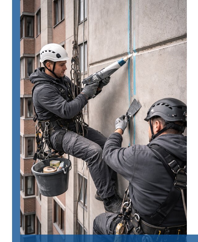 Вторичная герметизация швов фасада и кровли в Воткинске