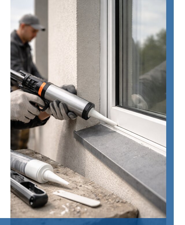 Герметизация монтажных швов окон в Воткинске от 673 р. | ВЫСОТНИК-Втк