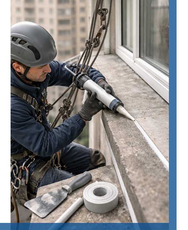 Герметизация балконного козырька в Воткинске от 4662 р. | ВЫСОТНИК-Втк