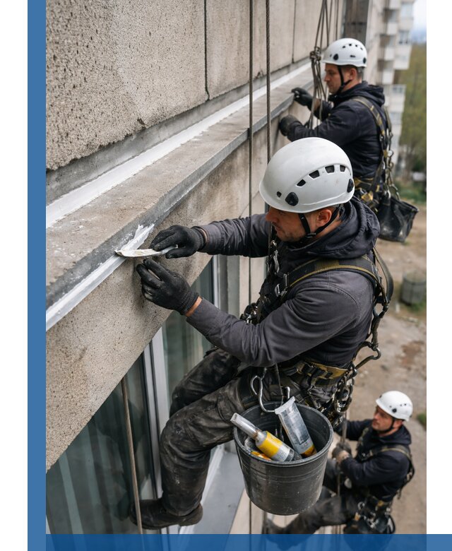 Герметизация примыкания балкона в Воткинске под ключ с гарантией