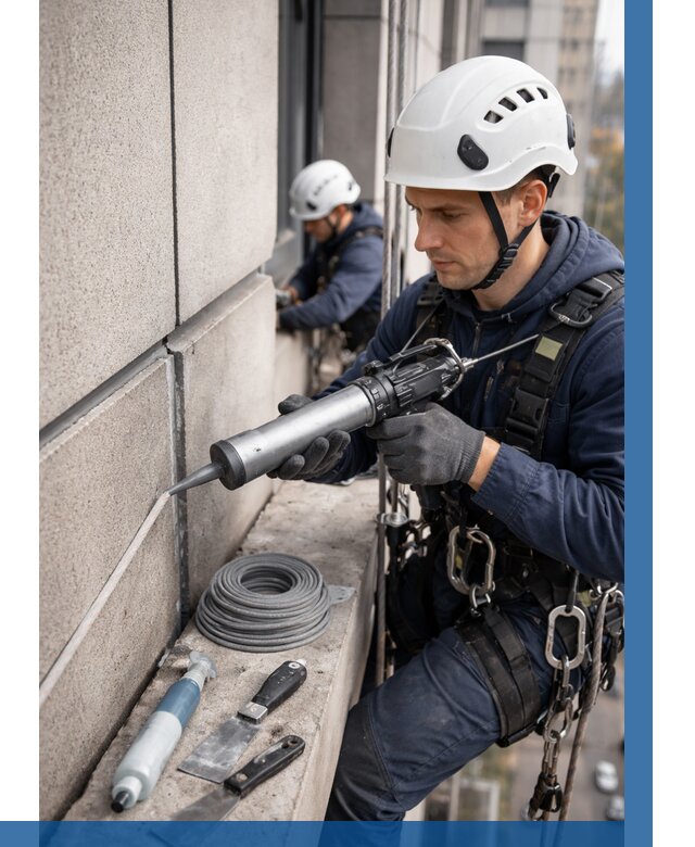 Герметизация деформационных швов фасада в Воткинске от 725 | ВЫСОТНИК-Втк