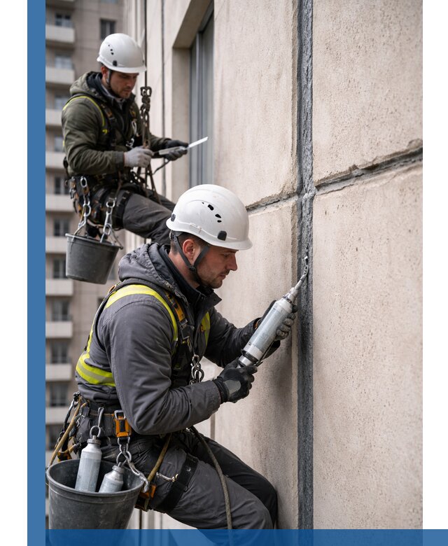 Герметизация деформационных швов фасада в Воткинске качественно