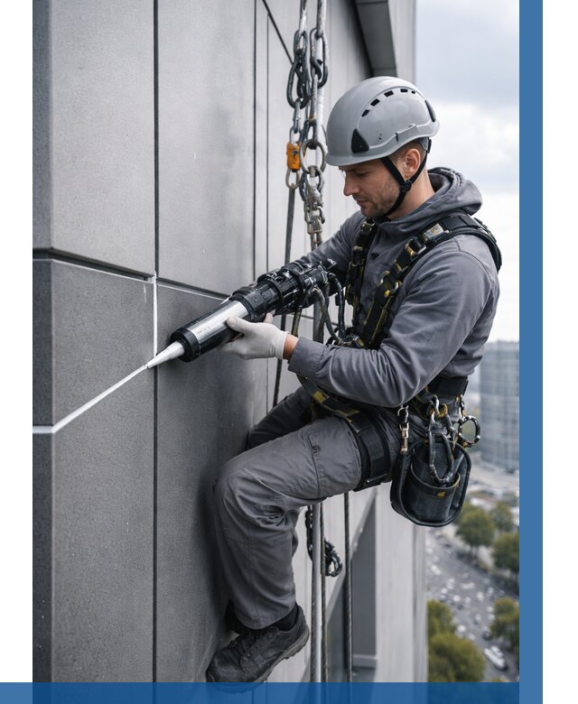 Герметизация стыков фасадных панелей в Воткинске от 6734 р.| ВЫСОТНИК-Втк