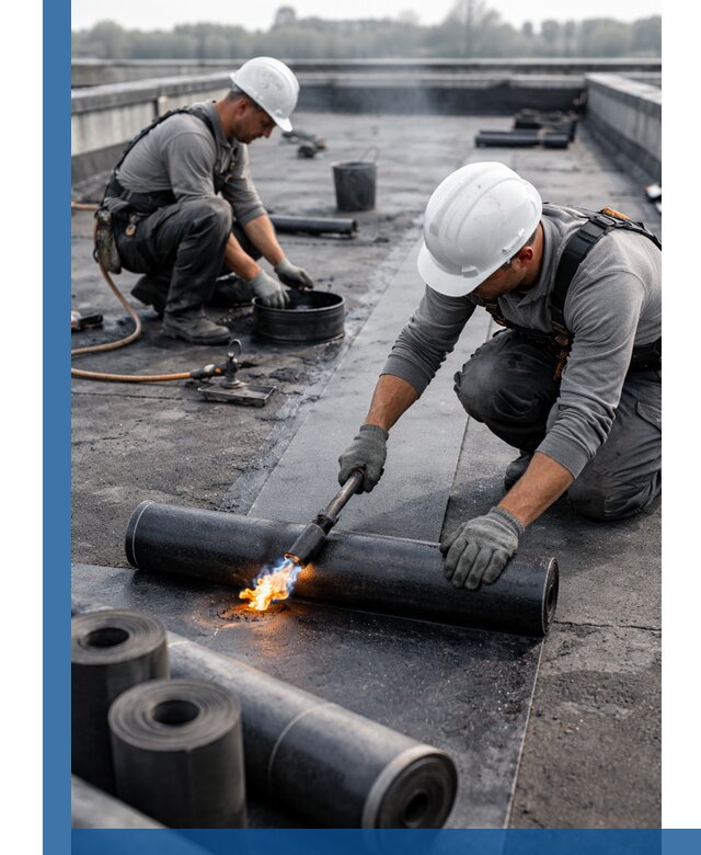 Ремонт рулонной кровли в Воткинске герметизация и восстановление