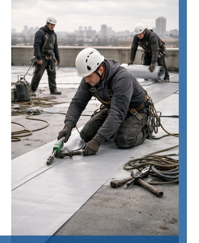 Ремонт мембранной кровли в Воткинске от 1865 р./м2 | ВЫСОТНИК-Втк