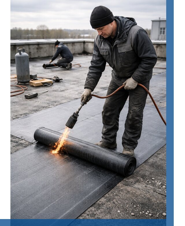 Ремонт наплавляемой кровли в Воткинске от 725 р. | ВЫСОТНИК-Втк