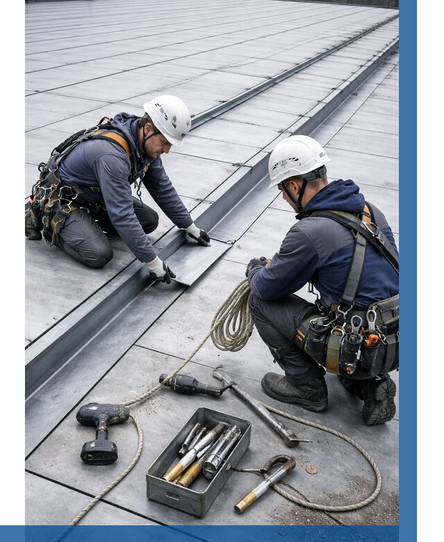 Ремонт фальцевой кровли в Воткинске от 725 р. | ВЫСОТНИК-Втк