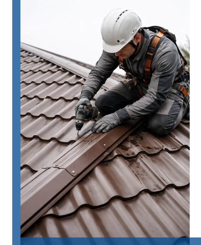 Ремонт металлочерепицы на крыше в Воткинске профессионально