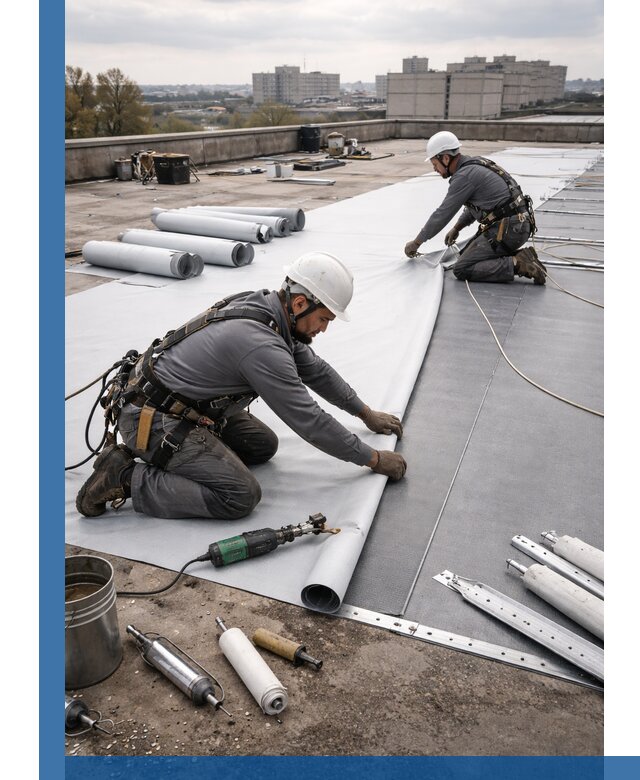 Монтаж мембранной кровли в Воткинске для промышленных зданий