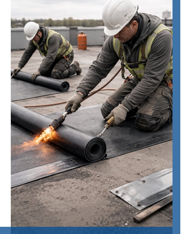 Монтаж наплавляемой кровли в Воткинске от 881 р. — ВЫСОТНИК-Втк