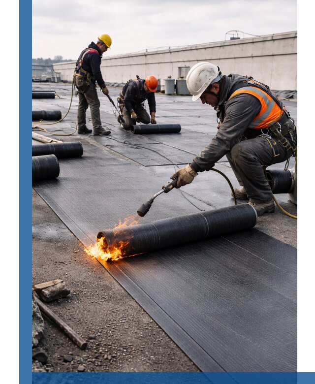 Монтаж наплавляемой кровли в Воткинске профессионально