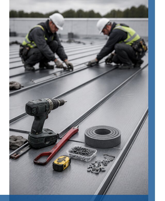 Монтаж фальцевой кровли в Воткинске от 1865 р. | ВЫСОТНИК-Втк