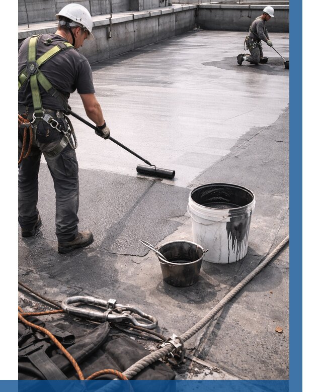 Гидроизоляция кровли жидкой резиной в Воткинске от 518 р. | ВЫСОТНИК-Втк