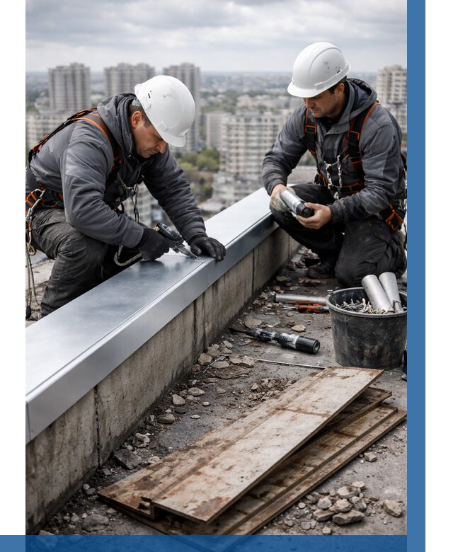 Замена парапетных крышек под ключ в Воткинске от 1243 р. | ВЫСОТНИК-Втк