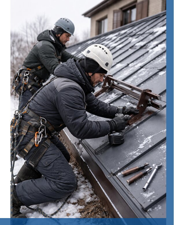 Монтаж снегозадержателей в Воткинске от 466 р. | ВЫСОТНИК-Втк