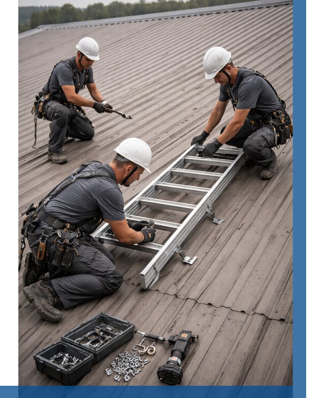 Монтаж кровельной лестницы в Воткинске от 4662 р. | ВЫСОТНИК-Втк