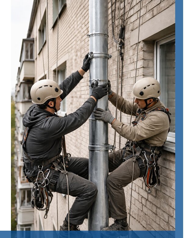 Замена водосточных труб в Воткинске от 6734 р. | ВЫСОТНИК-Втк