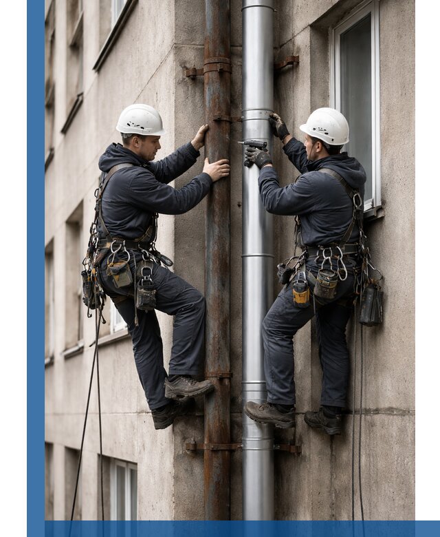 Замена водосточных труб в Воткинске: монтаж и демонтаж под ключ