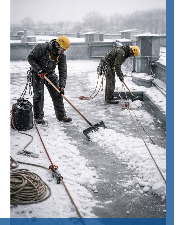 Очистка крыши от снега в Воткинске от 7770 р. | ВЫСОТНИК-Втк