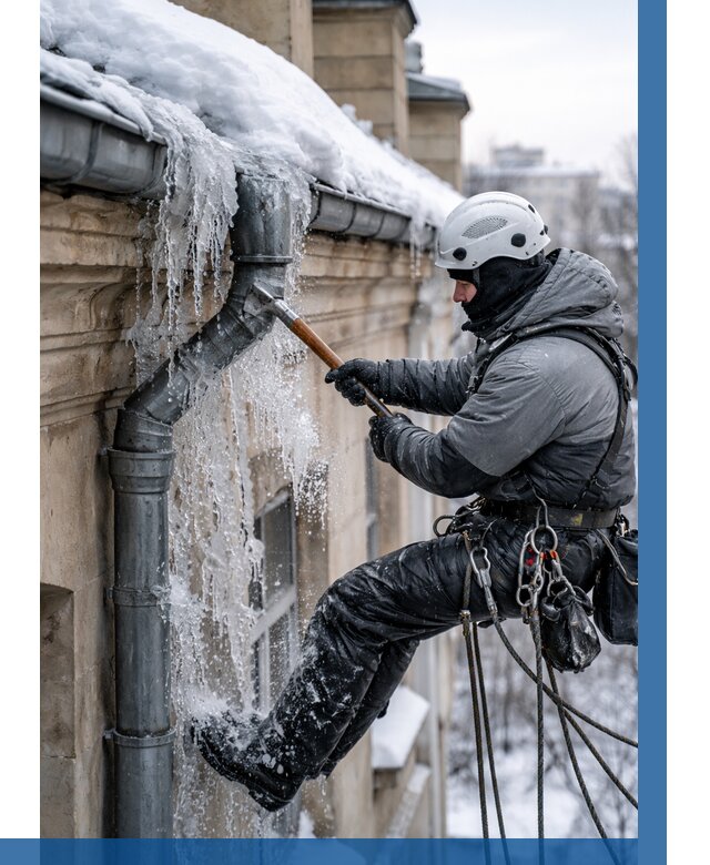 Очистка водостоков от льда в Воткинске от 3626 р. | ВЫСОТНИК-Втк