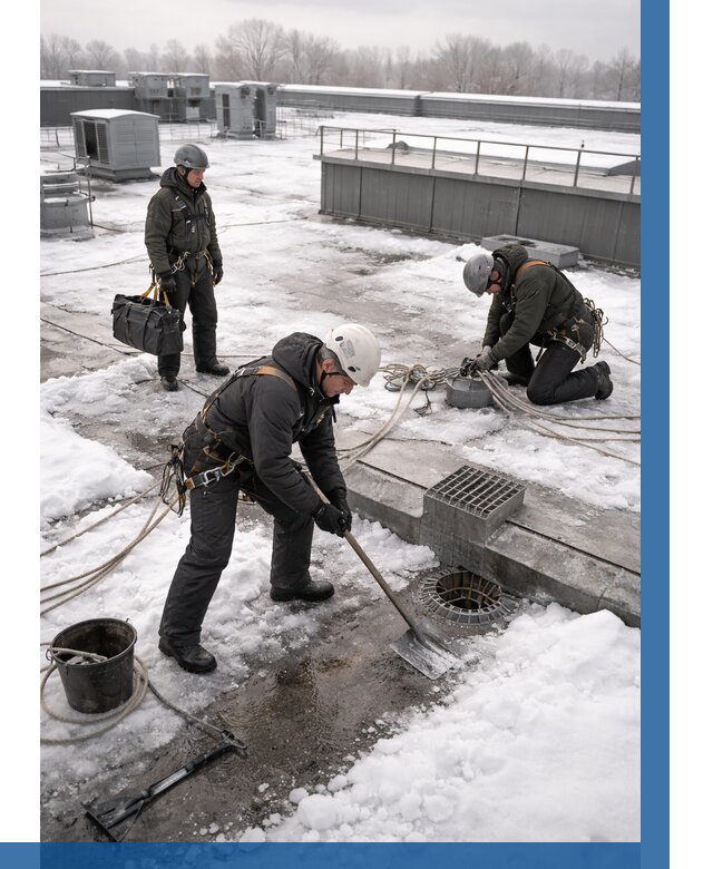 Абонентское обслуживание кровли зимой в Воткинске от 8288 р. | ВЫСОТНИК-Втк