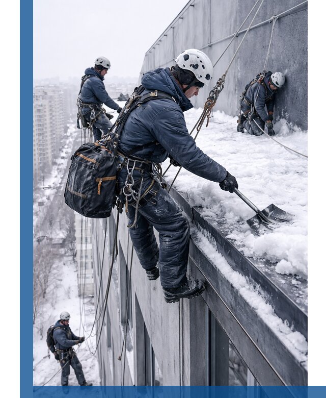 Абонентское обслуживание кровли зимой в Воткинске регулярный уход