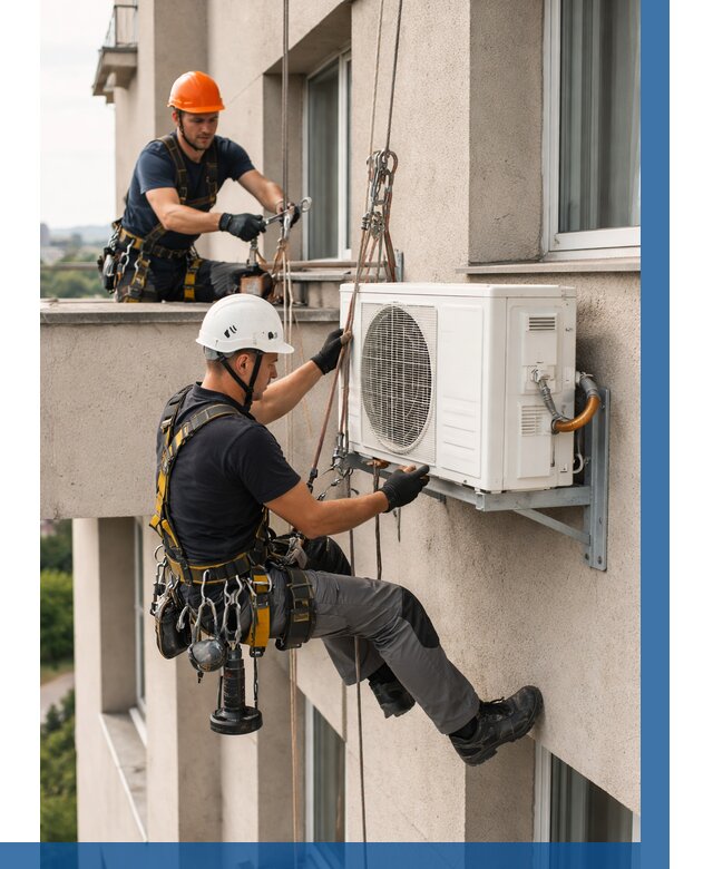 Монтаж внешнего блока кондиционера в Воткинске от 6734 р. | ВЫСОТНИК-Втк