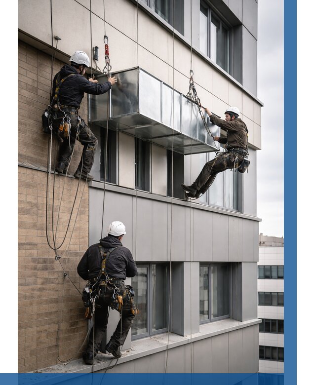 Монтаж воздуховодов на фасаде в Воткинске от 1554 р. | ВЫСОТНИК-Втк