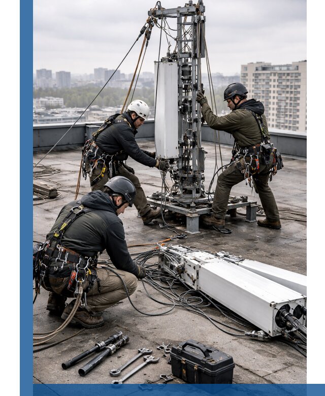 Демонтаж антенн на крыше зданий в Воткинске с гарантией