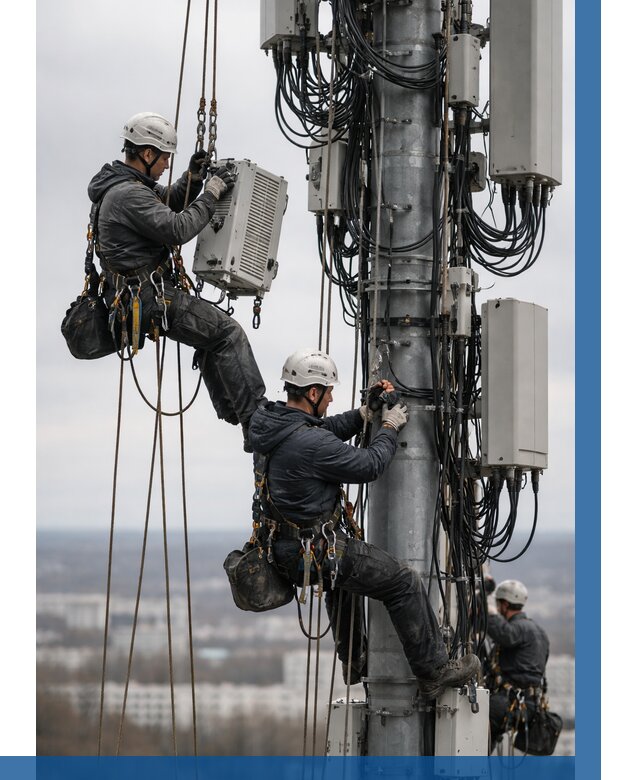 Монтаж оборудования связи на мачте в Воткинске от 7770 р. | ВЫСОТНИК-Втк