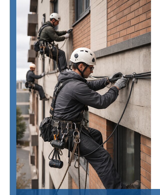 Крепление кабеля на фасаде монтаж и крепеж в Воткинске