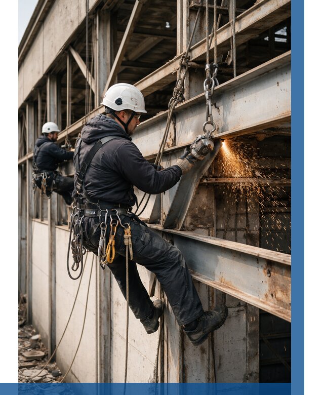 Демонтаж металлоконструкций на высоте в Воткинске от 6734р. |ВЫСОТНИК-Втк