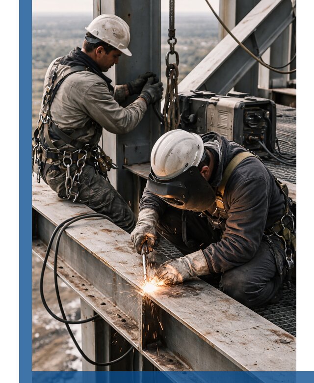 Высотные сварочные работы в Воткинске для промышленных объектов